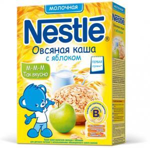 Нестле (Nestle) Каша Овсяная с яблоком 1ступень 5 мес. 250 мол.