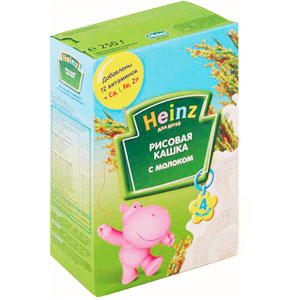 Heinz Хайнц Каша Рисовая с молоком с 4 месяцев.