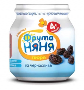 ФрутоНяня пюре  Чернослив, с 4 мес, 110 гр.