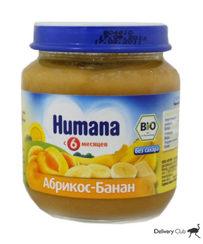 Хумана (Humana) пюре Абрикос-Банан" с 6-ти мес. 125гр.