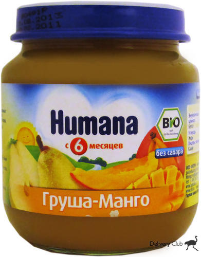 Хумана (Humana) пюре Груша-Манго" с 6-ти мес. 125гр.
