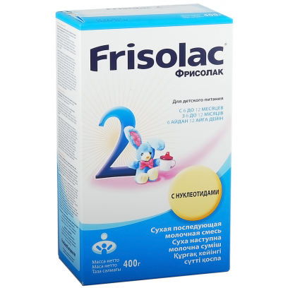 Молочная смесь Friso Фрисолак 2 с 6 месяцев 400 г картонная упаковка