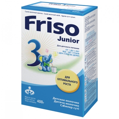 Молочная смесь (молочко) Friso Junior 3 с 1 года 400 г картонная упаковка