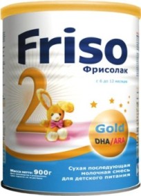 Заменитель Friso Фрисолак 2 GOLD с 6 месяцев 900 гр.