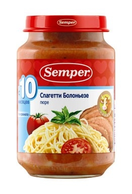 Семпер пюре Спагетти Болоньезе с 10 мес. 190 гр.