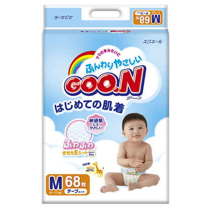 Подгузники Goon 6-11 кг (Гун) 68 шт. (M) Япония