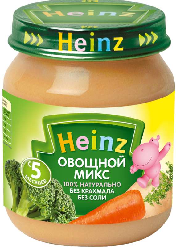 Хайнц Heinz пюре Овощной микс с 5 мес. 120 гр.