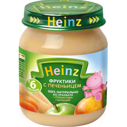 Хайнц Heinz пюре Фруктики с печеньицем с 6 мес. 120 гр.