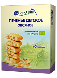 Флер Альпин Органик (Fleur Alpine Organic) печенье Овсяное с 6 мес. 150 гр