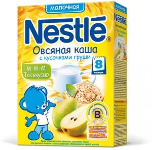 Нестле (Nestle) Каша Овсяная с кусочками груши с 8 мес. мол.
