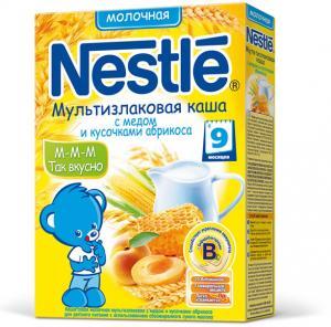 Нестле (Nestle) Каша Мультизлаковая с медом и кусочками абрикоса (с 9 мес.) мол.
