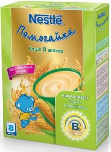 Нестле (Nestle) Каша "Помогайка" 8 злаков б/мол. с 8 мес.