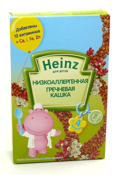 Heinz Хайнц Каша гречневая низкоаллергенная с 4 мес. 200 гр. б/мол.