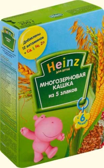 Heinz Хайнц Каша многозерновая из 5 злаков с 6 мес. 200 гр. б/мол.