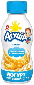 Агуша Йогурт питьевой со злаками 2.7% с 8 месяцев 200 гр.