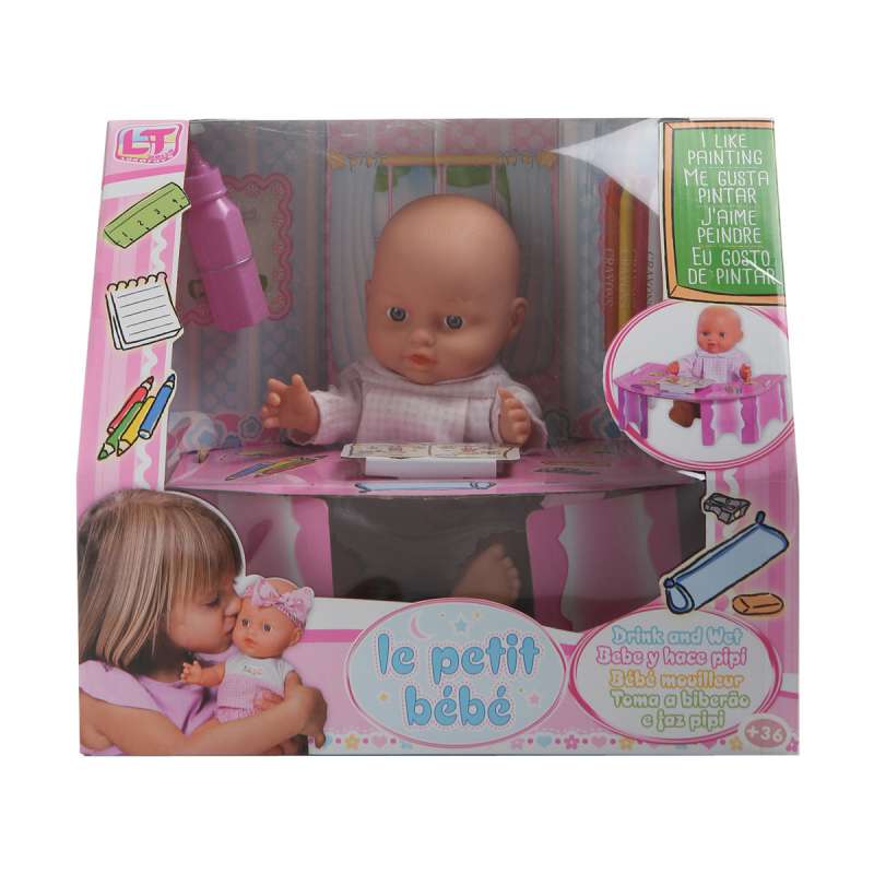 Кукла-пупс "Le Petit Bebe" (столик, аксессуары для школы) 98426 Loko