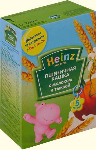 Heinz Хайнц Каша пшеничная с тыквой с 5 мес. 250 гр. мол.