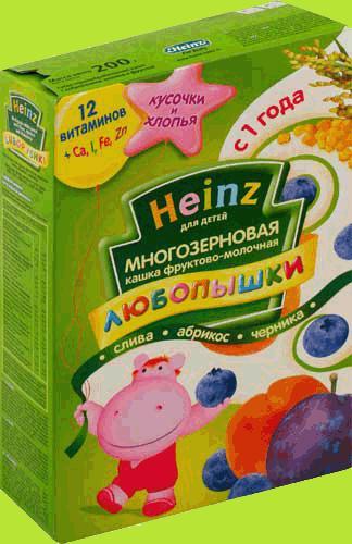 Heinz Хайнц Каша "Любопышки" слива, абрикос, черника с 1 года 200 гр.
