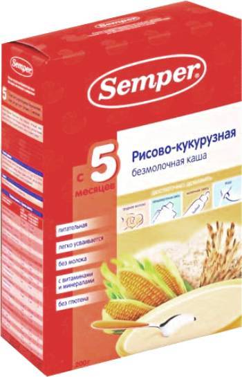 Semper Семпер Каша рисово-кукурузная с 5 мес. 200 г. б/мол.