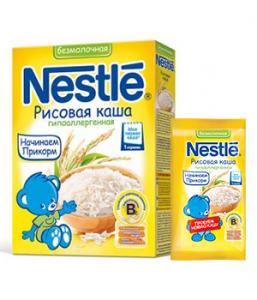 Нестле (Nestle) Каша рисовая гипоаллергенная 1 ступень с 4 мес. 200 гр. б/мол.