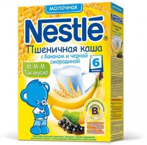 Нестле (Nestle) Каша пшеничная с бананом и черной смородиной с 6 мес. 250 гр. мол.