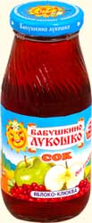 Бабушкино Лукошко - сок Яблоко/клюква (осветл.), б/с, 5 мес.