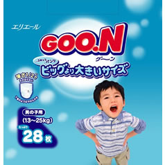 Трусики Goon (Гун) Extra Large для мальчиков 13-25 кг. 28 шт Япония