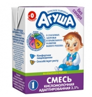 Агуша Кисломолочная смесь "Агуша-1" 3.7% с рождения 200 гр.