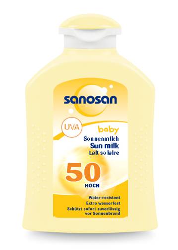 Молочко Sanosan солнцезащитное SPF 50, 200 мл